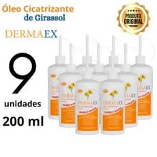 KIT 9 Óleo Dermaex Age Feridas E Escaras Dersani Óleo De Girassol 200ml Cicatrizante