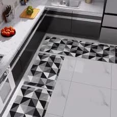 Jogo De Passadeira Cozinha 3 Peças Antiderrapante Lavável Conforto Kit Tapetes Cozinha