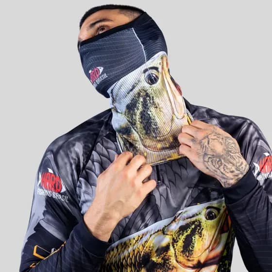 Kit Camisa De Pesca + Bandana Traira Camiseta Proteção UV50