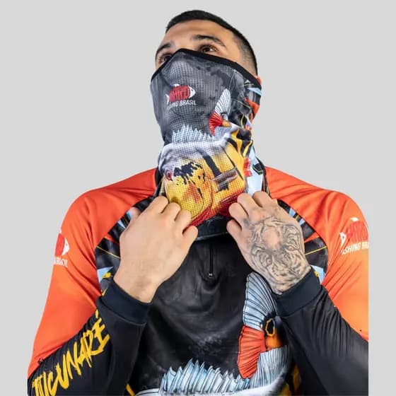 Kit Camisa Pesca + Bandana  Tucunaré 3 Proteção UV50