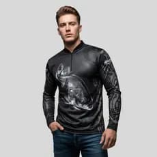 Camisas Pesca Series Black Camiseta Hard Fishing UV50 Dry Fit Masculina Estampa Premium