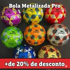 Bola de Futebol Metalizada de Campo Profissional Original Costurada Tamanho n5  Presente Brinquedo