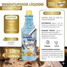 Desentupidor Líquido 1l Cozinha Ralo Banheiro Cano Durattop