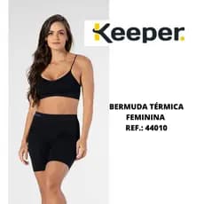 Bermuda térmica feminina sem costura microfibra Keeper Ref.: 44010