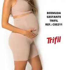 Short Bermuda Cintura Alta Original Trifil Maternidade Para Gestante Gravida Sem Costura 5211