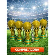 Kit Chaveiros Taça Troféu Copa do Mundo 2026 - Mini Estátua Decorativa Copa Do Mundo 2026