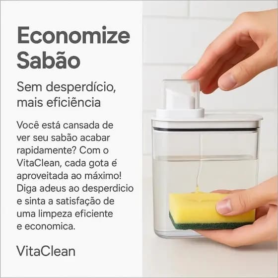 Dispenser Sabao Liquido Silicone Transparente 15 Litros Vedacao Anti Desperdicio Economico