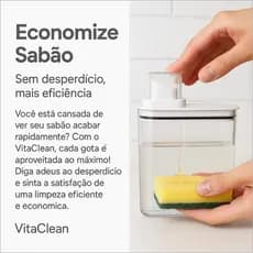 Dispenser Sabao Liquido Silicone Transparente 15 Litros Vedacao Anti Desperdicio Economico