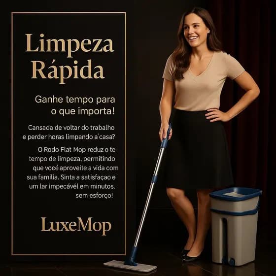 Mop Com Balde Lava E Seca 2 Refil Sortido