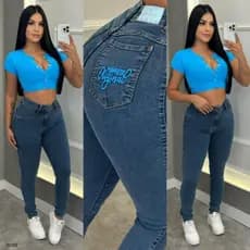 Calça Jeans Feminina Skinny Cintura Alta Pimenta Doce