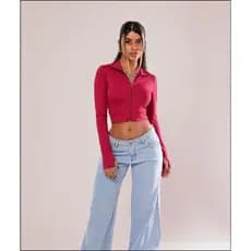Blusa Feminina Manga Longa Fitness Academia Poliamida