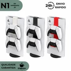 Suporte Para Controle PS5 PS4 Duplo Porta Controle Organizador Gamer Para Console Vertical