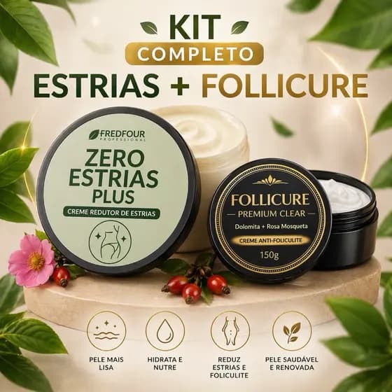 Kit Completo anti Estrias plus + Foliculite pra foliculite 150g