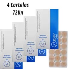 Kit 4 Cartelas Stiper Pad Auricular 72Un Adesivados Auricoloterapia Acupuntura