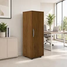 ENVIO FULL Armário Multiuso Organizador Viena 1 Porta 2 Prateleiras 3 Nicho freijó