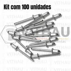 Kit 100 rebites pop aluminio - várias medidas