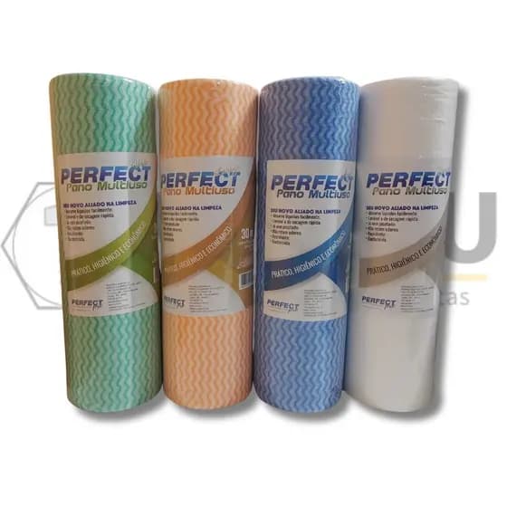 Pano Multiuso Perfect para Cozinha Reutilizável tipo Perfex Antibacteriano/Bactericida 30 metros- Várias cores