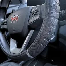 Capa De Volante Tunning Preto Anel Cromado Todos Os Modelos Universal