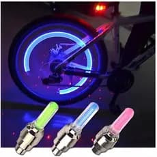 2 Pcs Bicicleta Led Light / Bike Válvula Do Pneu Da Roda Cap Decor Luz / Bicicleta Pneu Válvula Luzes / Flash Da Bicicleta Lig