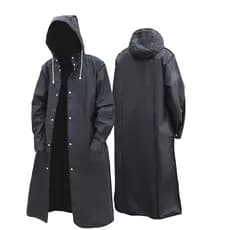 Capa De Chuva Longa À Prova D'água Para Adultos Black Fashion Mulheres Homens Caminhadas Ao Ar Livre De Pesca Escalada Espessada