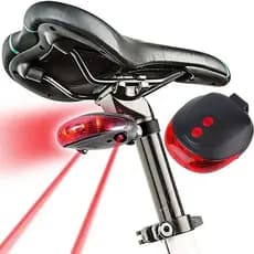 5 LED Luz Traseira Da Bicicleta 2 Laser À Prova Dwaterproof Água Cauda Lanterna Lâmpada Mountain Bike Aviso Noite