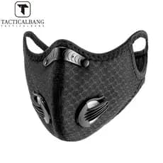 Máscara Facial Para Ciclismo Ao Ar Livre Com De Filtro Respirável Meia Face Antipoluição Reutilizável Lavável Esportiva