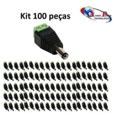 kit: 10 / 50/ 100 Conector Plug P4 Borne Macho Para Câmeras CFTV