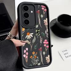Caso Padrão De Flor Colorida Para Samsung Galaxy S25 S24 S23 S22 Ultra Plus S21 S20 FE Silicone À Prova De Choque Macio