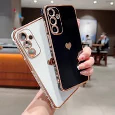 Chapeamento Lateral Amor Coração Caso De Telefone Para Samsung Galaxy A57 A37 A56 A36 A27 A26 A25 A24 A17 A16 A15 A14 A5