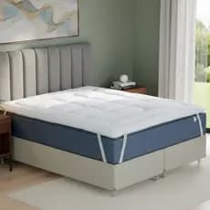Pillow Top Protetor Colchão Casal Padrão Branco Cama Box Conjugado Extra Macio Toque Macio