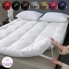 Pillow Top Queen Ortopédico Percal 400 Fios Luxo Toque de Pluma Super Macio Envio Imediato