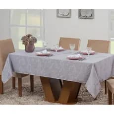 Toalha de Mesa Cozinha 6 Lugares Luxo Jacquard 2,00m x 1,40m Várias Cores