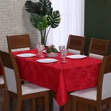 Toalha de Mesa Cozinha 8 Lugares Luxo Jacquard 2,50m x 1,40m Várias Cores