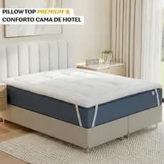Pillow Top Protetor Colchão 400 Fios Macio Com Elástico Toque Pluma Acolchoado Conforto Cama Hotel