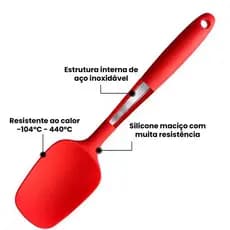 Utensilio Espatula Colher 27x6.5Cm Raspadora Pao Duro De Silicone Decorativa Para Bolo De Cozinha Resistente Multiuso