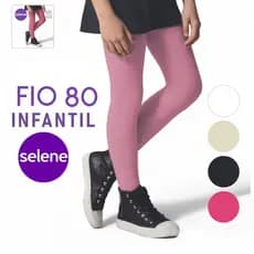 Meia Calça Fio 80 Infantil SELENE Original Algodão Inverno Fashion Juvenil Conforto