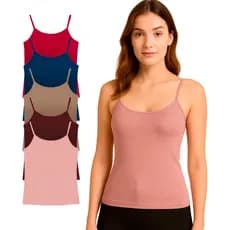 Regatinha Blusa Alcinha Blusinha Alça Fina Feminina Regata Básica Poliamida Malha Fria Várias Cores Colorida Moda