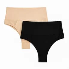 Kit 4 Calcinha Cinta  Cintura Alta Modeladora Seca Barriga Chermont Fitness
