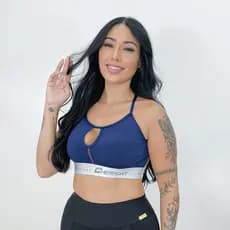 Top Frente Única Fitness Feminino Academia e Corrida Chermont Fitness