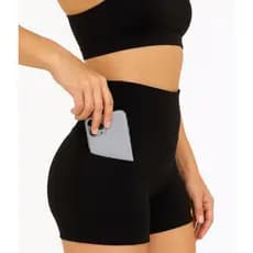 Short Fitness Feminino Com Bolso Lateral Academia Corrida Treino Caminhada