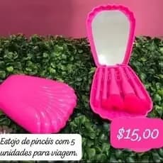 kit de  pincéis de maquiagem com 5 unidades..