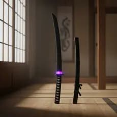 Espada Katana Ninja De Brinquedo 65cm Com Luz Led Som E Bainha Samurai Brilhante Infantil Menino