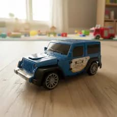 Carrinho Jipe Camionete Vira Robo Transformers Bate Volta Luz Som Carro Deformation Brinquedo Infantil Menino