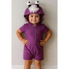 Macacão Curto Infantil Boo Monstros S.A. Fantasia Infantil