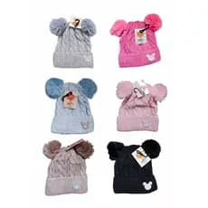 Kit 2 toucas Tamanho Bebe Inverno Forrada Menina Menino Cor Frio Infantil Criança Gorro Pompom Urso