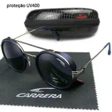 Óculos De Sol Redondos Retrô Masculinos E Femininos Com Armação De Metal Proteção UV400