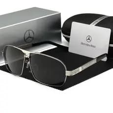 Mercedes Benz óculos de sol masculino polarizado metal Retro Grande Moldura Proteção UV400