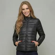 Jaqueta Puffer Feminina Bobojaco Capuz Removível Frio Gominho