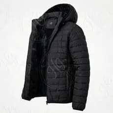 Jaqueta Puffer Masculina Forrada Com Pelúcia Premium Capuz Removível