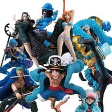 20th Aniversário Animes Figura One Piece Boneco Luffy Gracinha Fantasia Anime Bonecos Enfeites zoro 9Pçs/kit Anime Brinquedos Infantil para Gracinha Enfeites Presente de Menina Menino